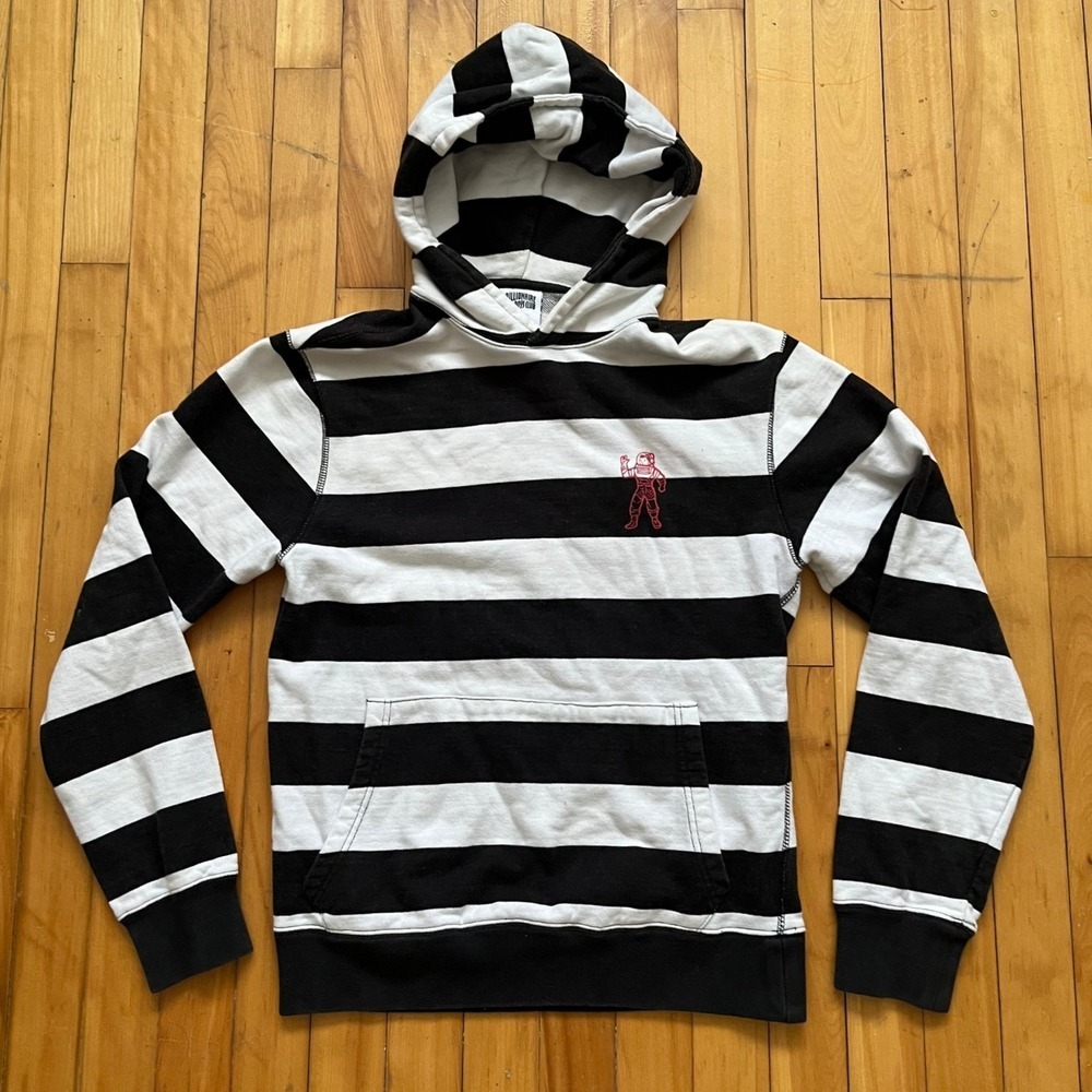 Billionaire Boys Club Astronaut Hoodie Black White Stripe Classic Logo Size S